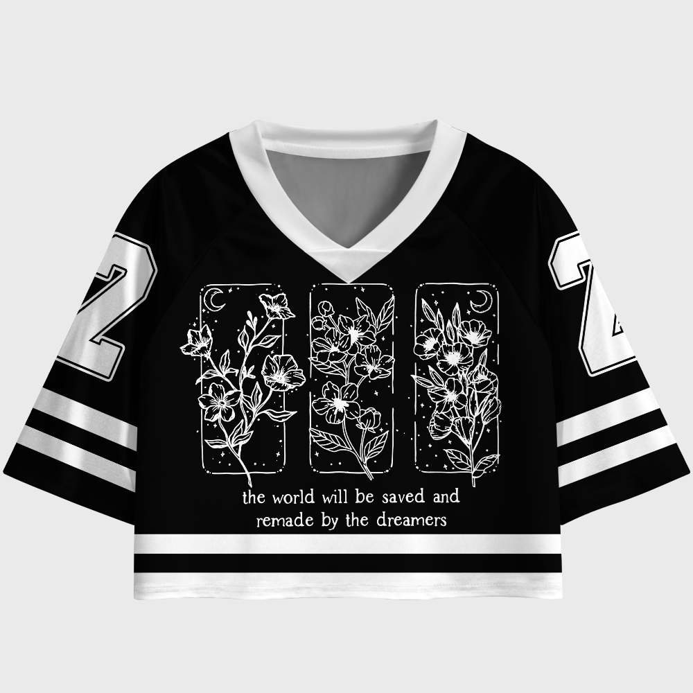 Pagewings Fantasy Novel Lovers Women's Cropped Jersey