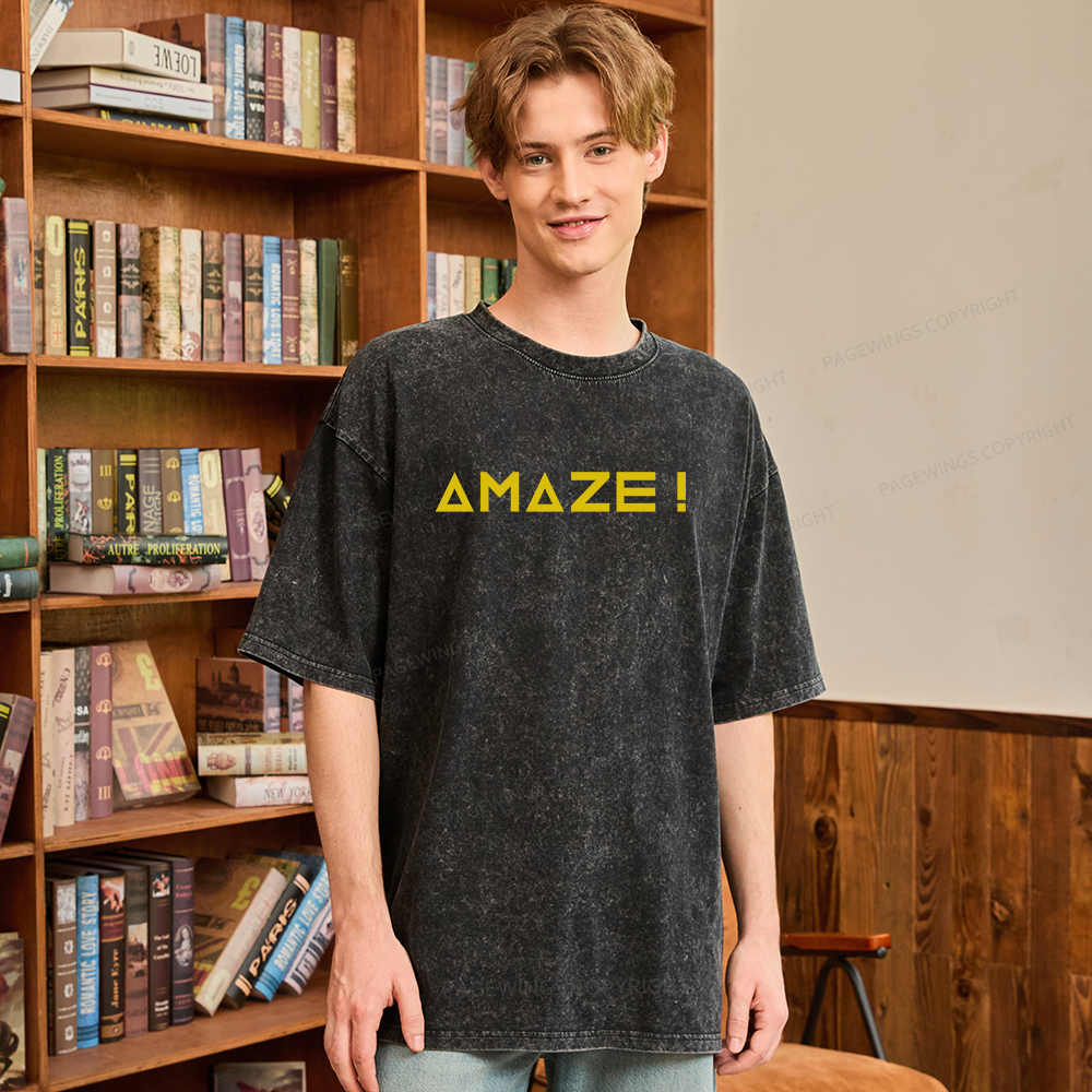Pagewings Amaze Unisex Washed T-shirt