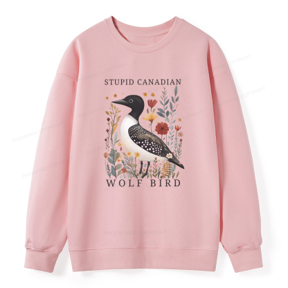 Pagewings Stupid Canadian Wolf Bird Unisex Classic Sweatshirt