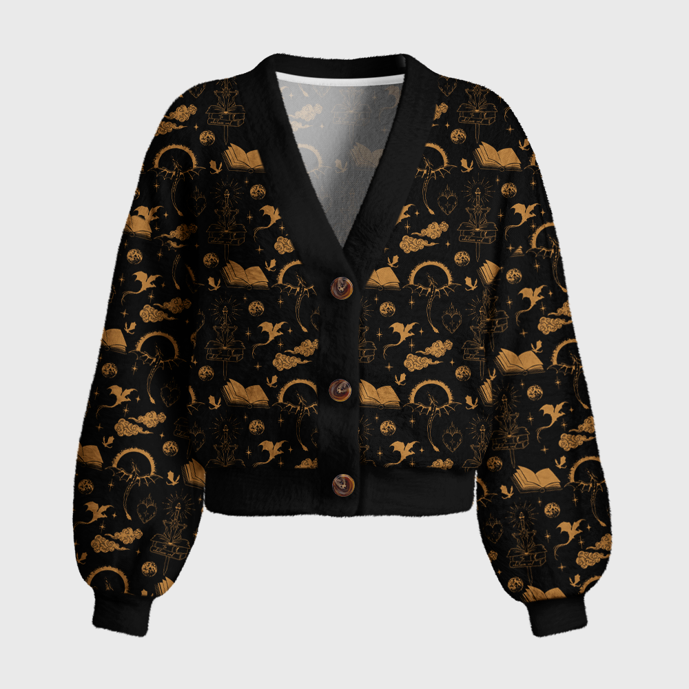 Pagewings Fantasy Bookish 7013X Women's Cardigan Sweater