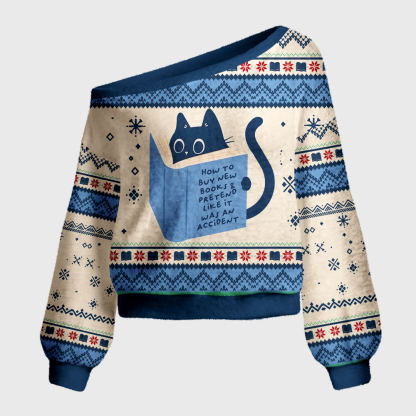 Pagewings How To Buy New Books Off Shoulder Ugly Knit Sweater