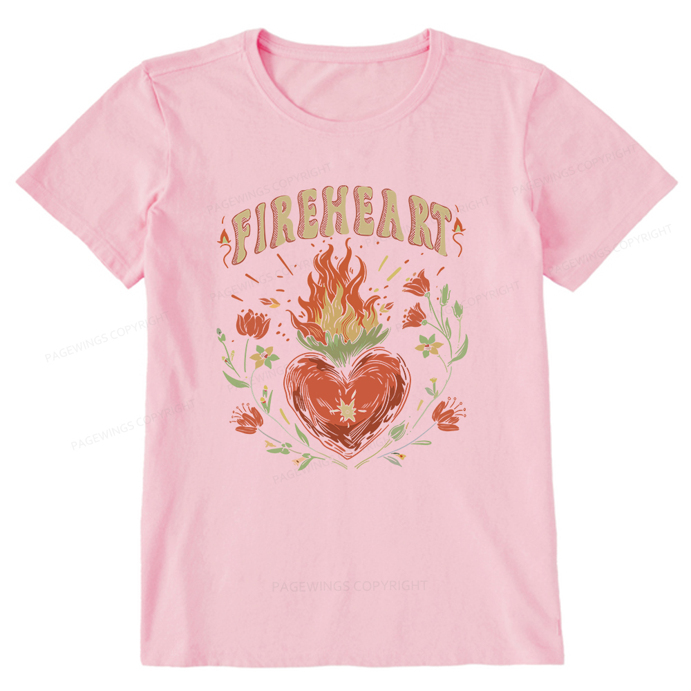 Pagewings Vintage Fire-heart Shirt Unisex Classic T-shirt