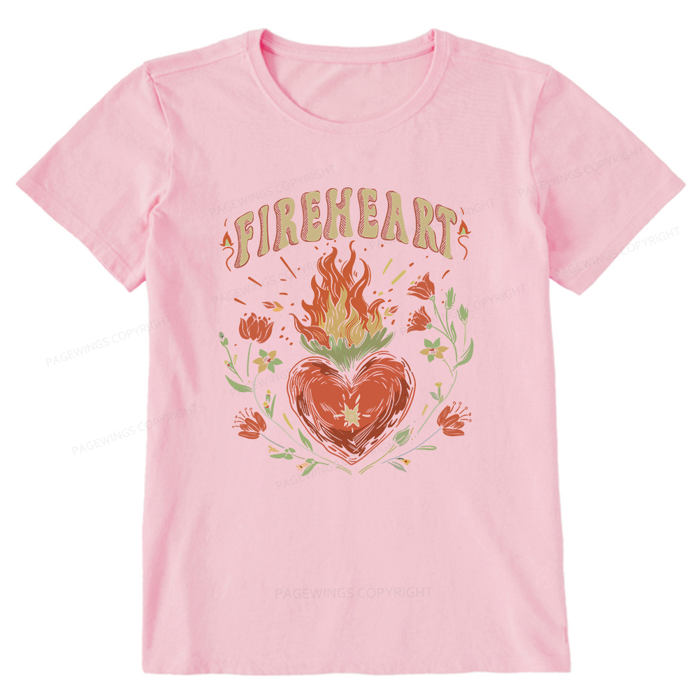 Pagewings Vintage Fire-heart Shirt Unisex Classic T-shirt