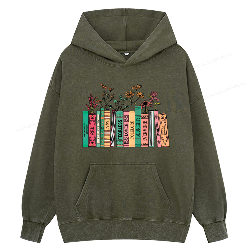 Pagewings Book Lover Unisex Washed Hoodie