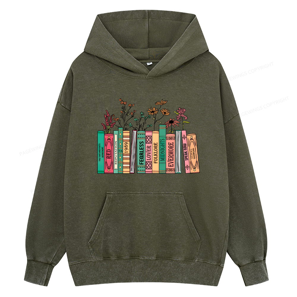 Pagewings Book Lover Unisex Washed Hoodie