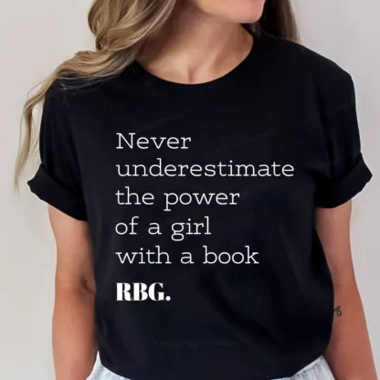 Pagewings Never Underestimate The Power Of a Girl With a Book Unisex Classic T-shirt