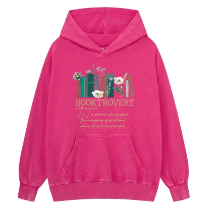 Pagewings Booktrovert Unisex Washed Hoodie