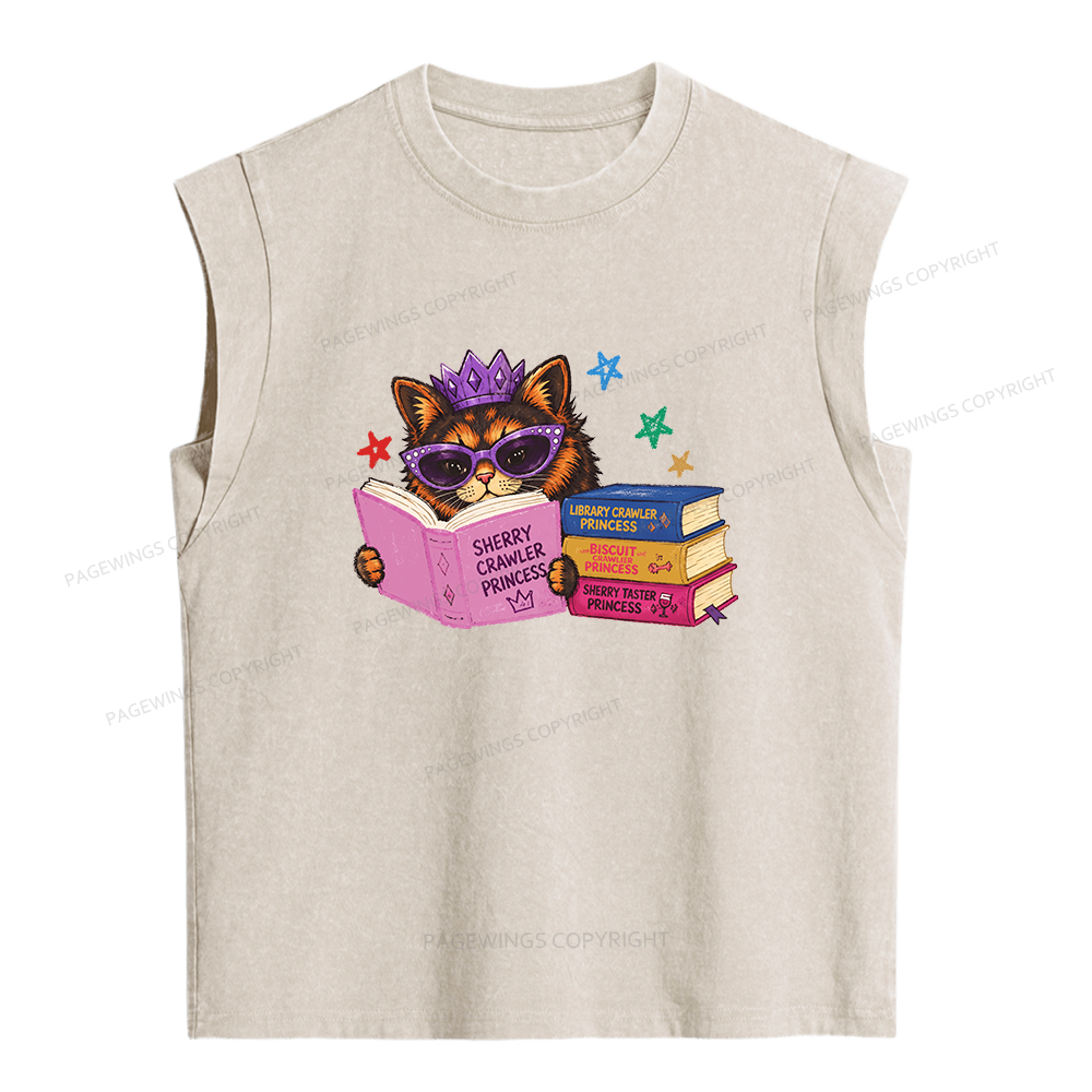 Pagewings Sci-Fi Book Lover Women's Washed Tank Top