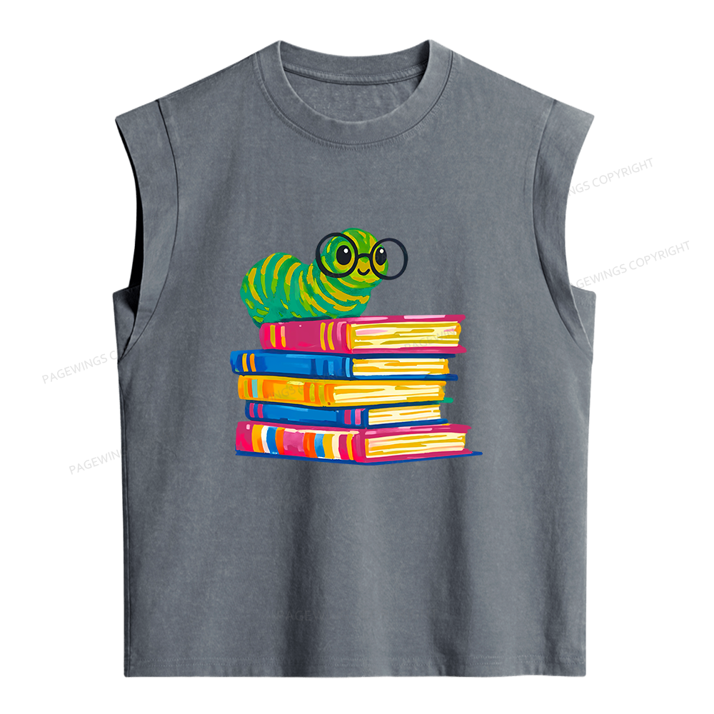 Pagewings Bookworm Women's Washed Tank Top
