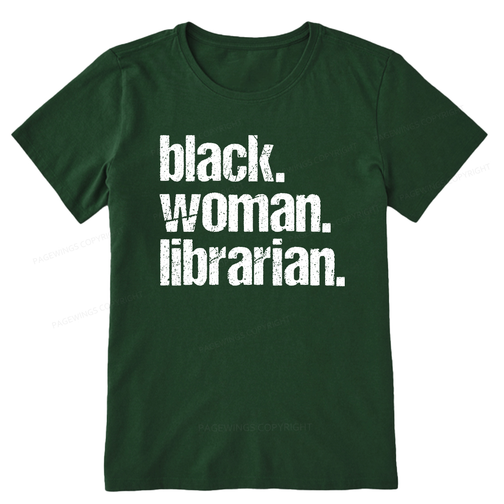 Pagewings Black Woman Librarian Unisex Classic T-shirt