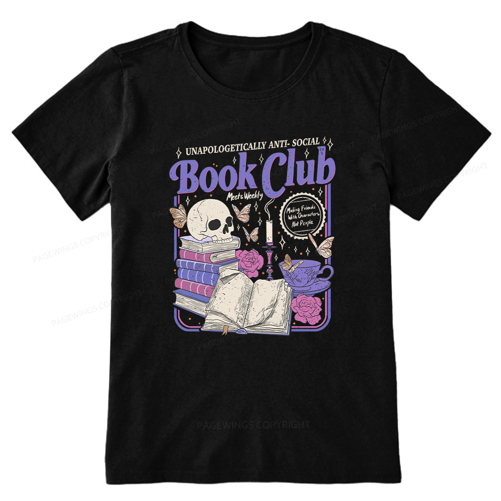 Pagewings Anti Social Book Club Unisex Classic T-shirt