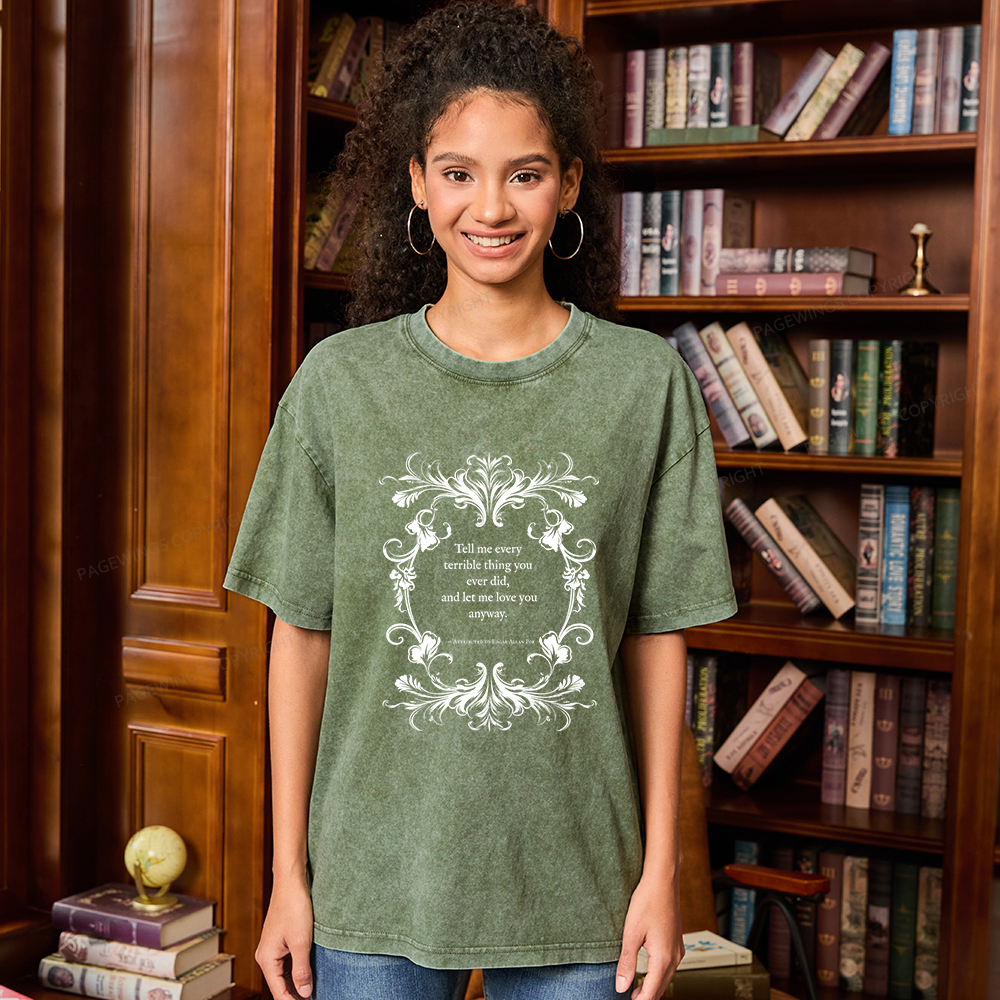 Pagewings Love Quote Unisex Washed T-shirt