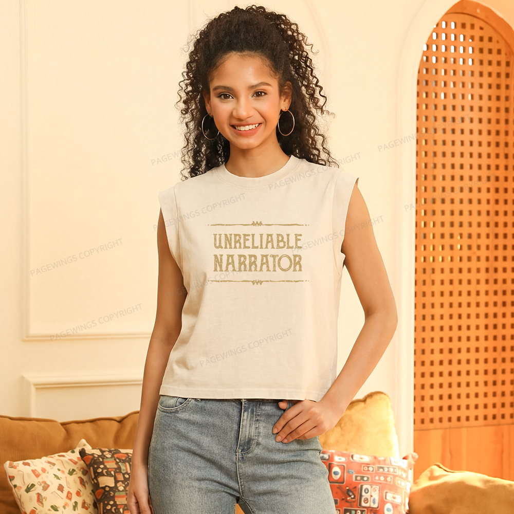 Pagewings Unreliable Narrator Women's Washed Tank Top