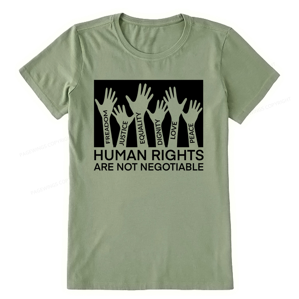 Pagewings Human Rights Are Not Negotiable Shirt Unisex Classic T-shirt