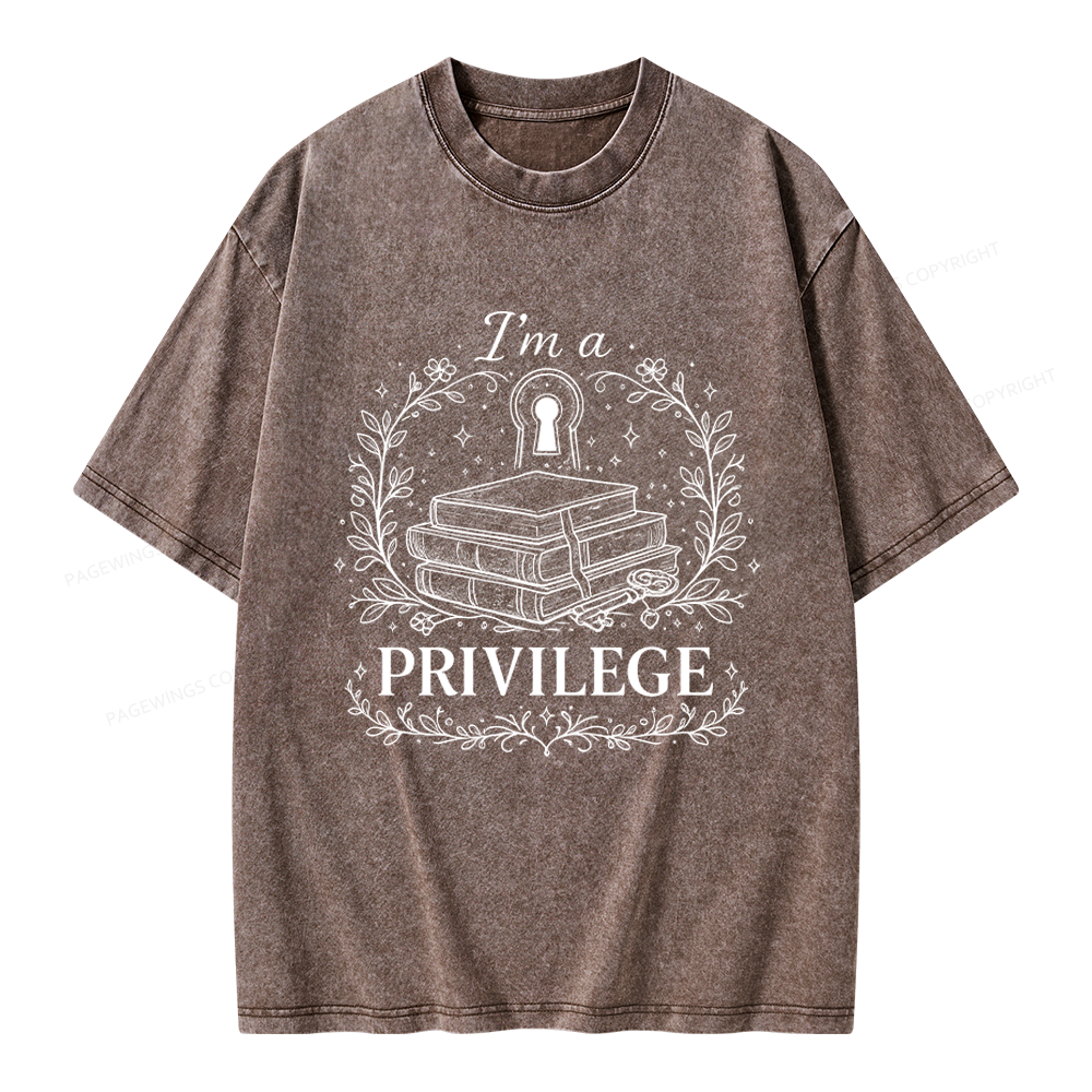 Pagewings I’m a Privilege Unisex Washed T-shirt