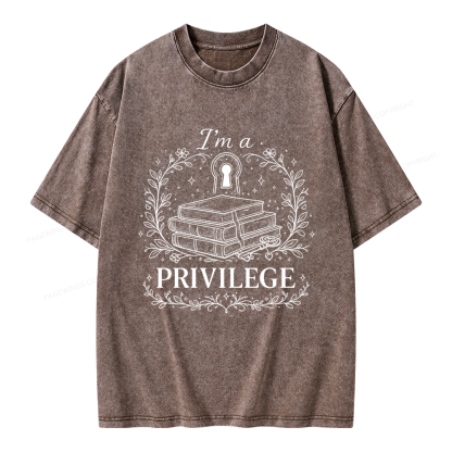 Pagewings I’m a Privilege Unisex Washed T-shirt