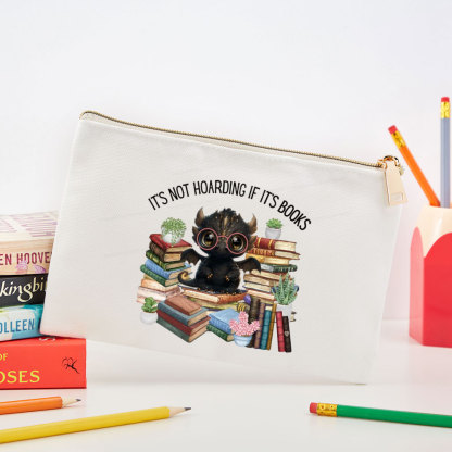 Pagewings Not Hoarding Books Cute Dragon Reading Pouch