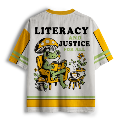 Pagewings Literacy And Justice For All Unisex Mesh Jersey