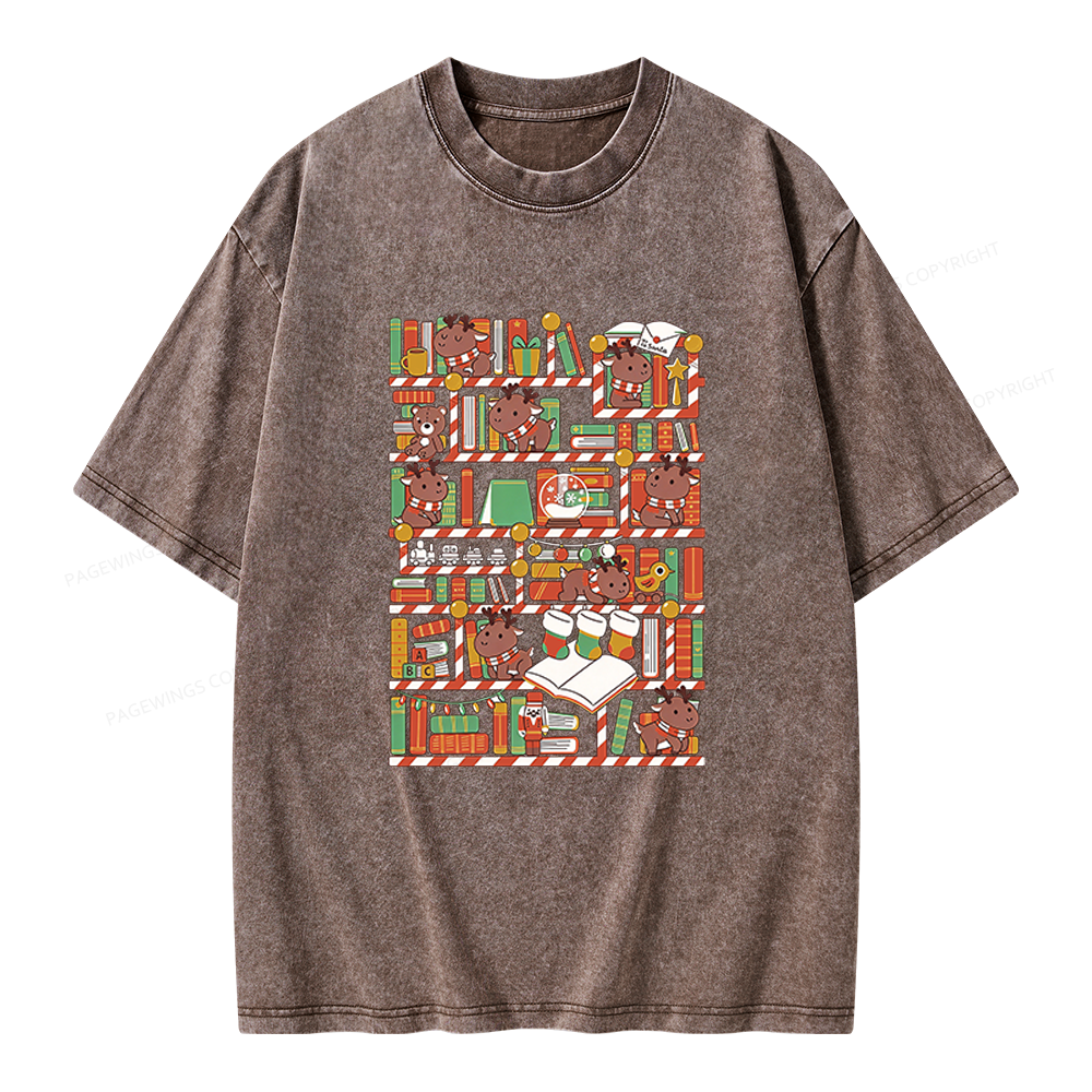 Pagewings Toys Library Unisex Washed T-shirt