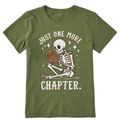 Pagewings Just One More Chapter Halloween Skeleton Unisex Classic T-shirt
