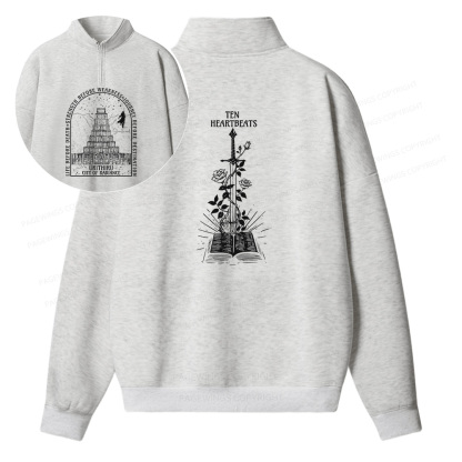 Pagewings Life Before Death Strength Before Weakness Unisex Half Zip Fleece Sweatshirt 