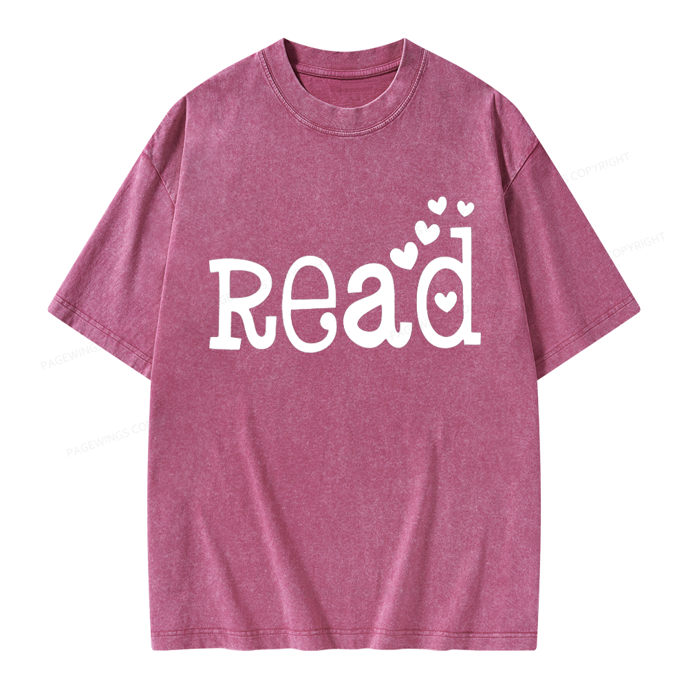 Pagewings Read More Books Unisex Washed T-shirt
