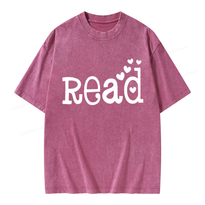 Pagewings Read More Books Unisex Washed T-shirt