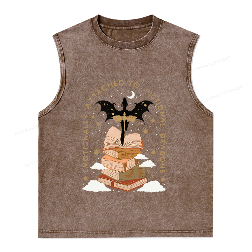 Pagewings Fantasy Romance Reader Gift Romantacy Unisex Washed Tank Top