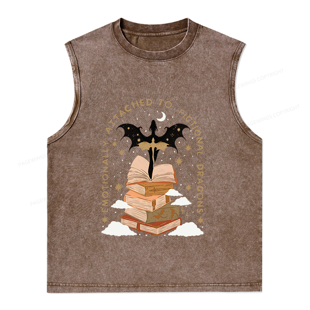 Pagewings Fantasy Romance Reader Gift Romantacy Unisex Washed Tank Top