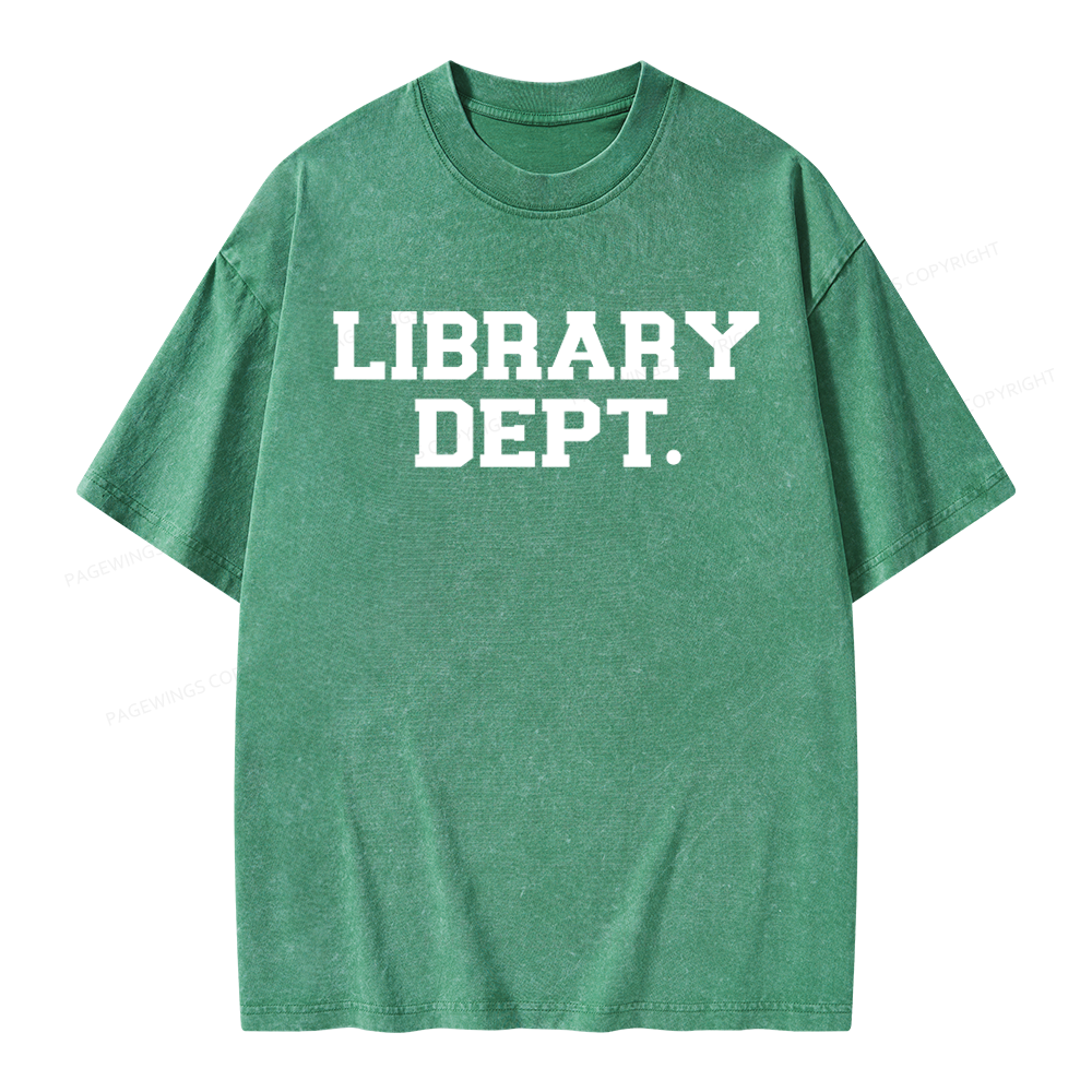 Pagewings Library Dept Unisex Washed T-shirt