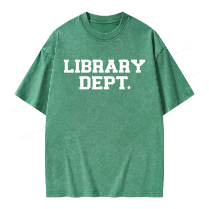 Pagewings Library Dept Unisex Washed T-shirt