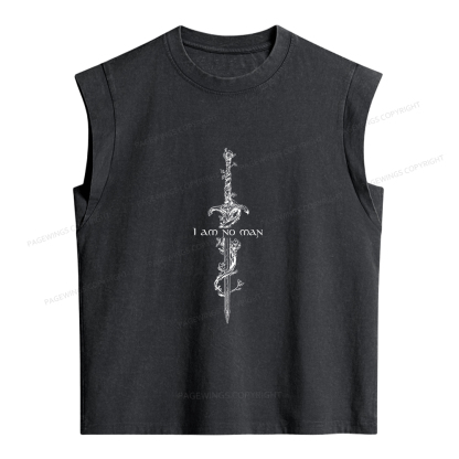 Pagewings I Am No Man Women's Washed Tank Top