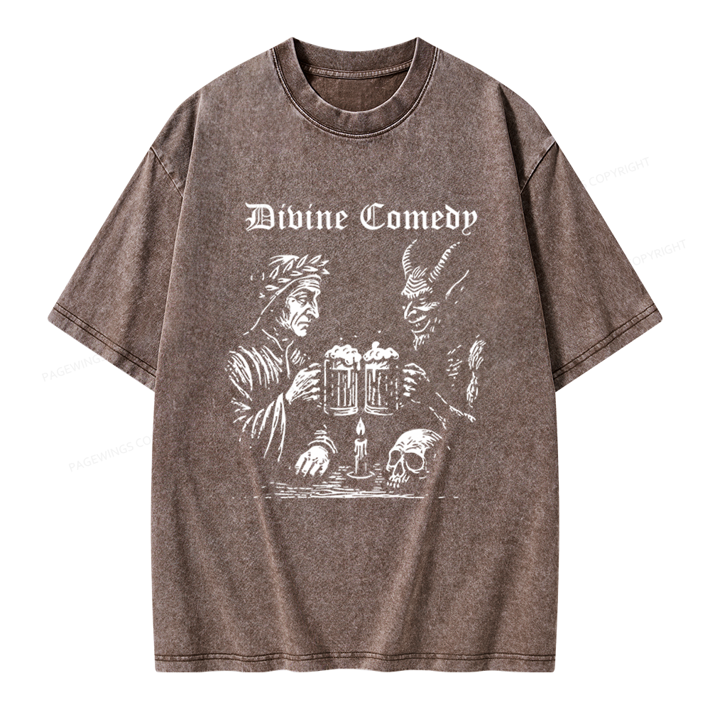 Pagewings Divine Comedy Unisex Washed T-shirt
