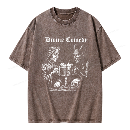 Pagewings Divine Comedy Unisex Washed T-shirt