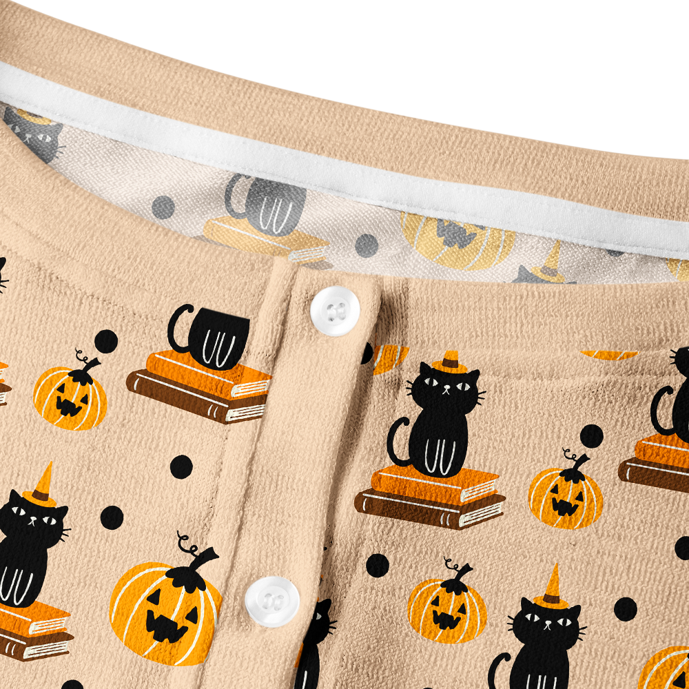 Pagewings Halloween Bookish Crew Neck Cardigan Sweaters