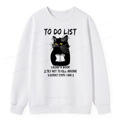 Pagewings Black Cat To Do List Unisex Classic Sweatshirt