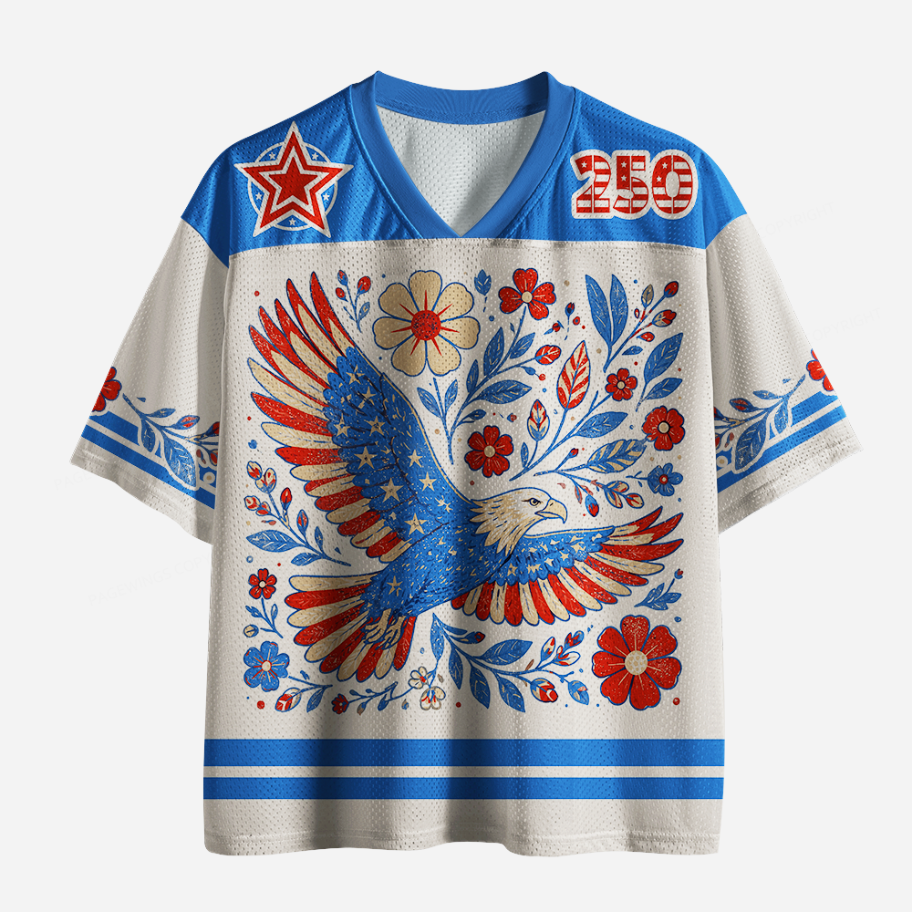 Pagewings Floral American 250 Unisex Mesh Jersey