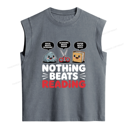 Pagewings Reading Teacher Women's Washed Tank Top