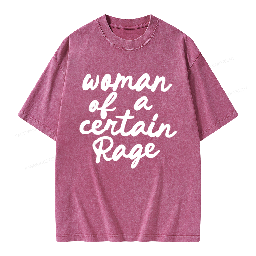Pagewings Woman of a Certain Rage Unisex Washed T-shirt