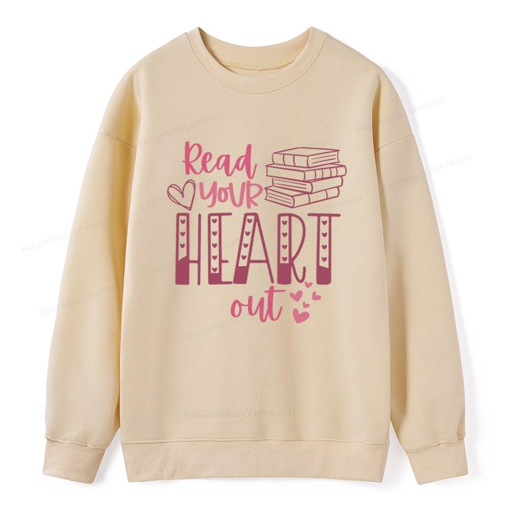 Pagewings Valentine Sweatshirt Read Your Heart Unisex Classic Sweatshirt