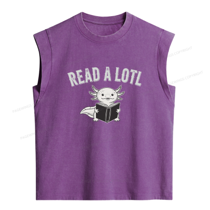 Pagewing Read A Lotl Women's Washed Tank Top