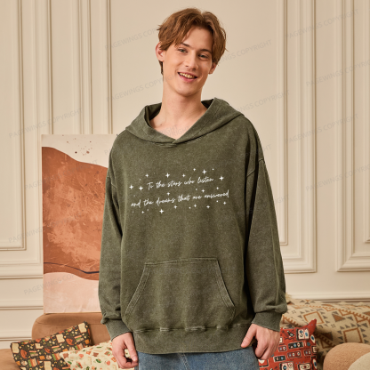 Pagewings To the Stars Who Listen Unisex Washed Hoodie