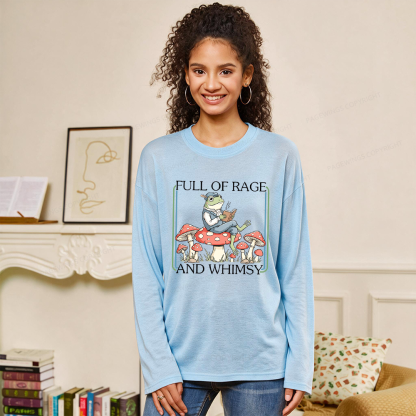 Pagewings Full Of Rage and Whimsy Unisex Lightweight Long Sleeve T-Shirt