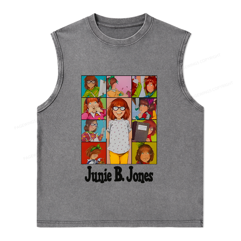 Pagewings Junie B Jones Unisex Washed Tank Top