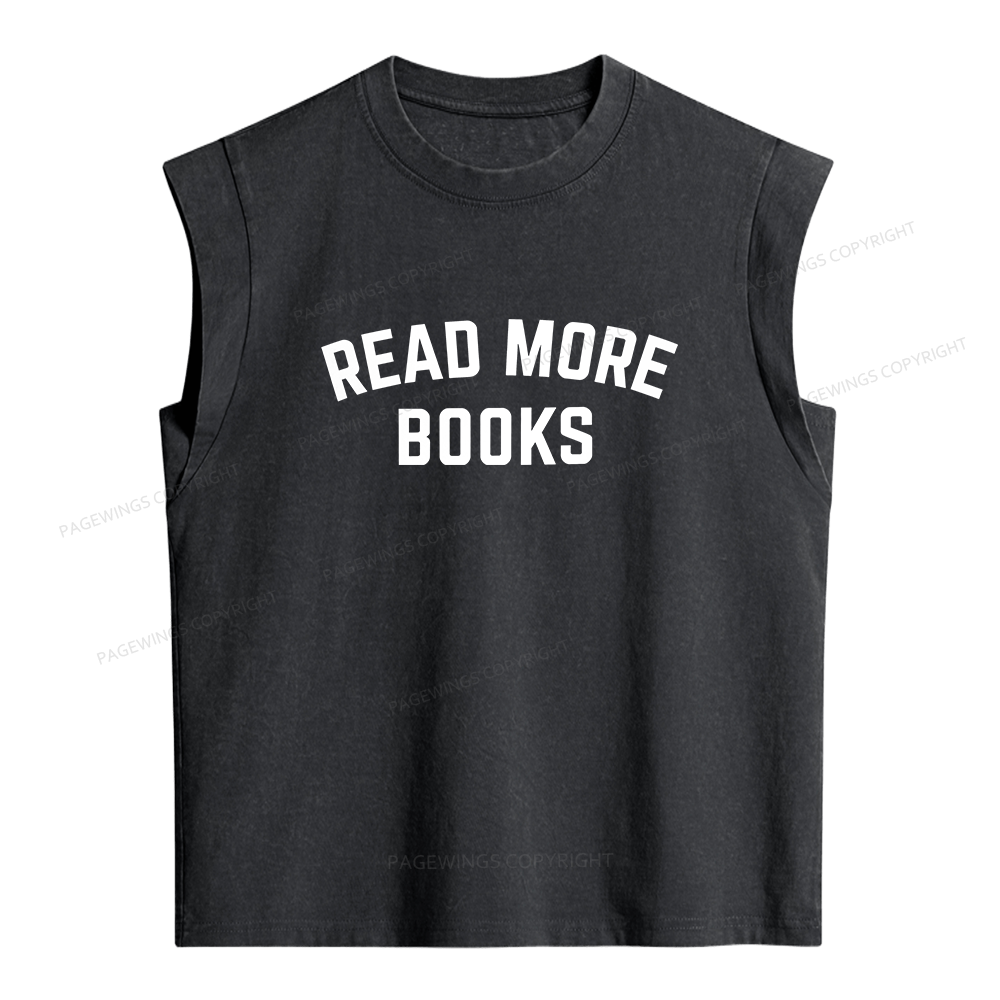 Pagewings Read More Books Women's Washed Tank Top