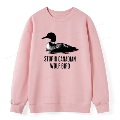Pagewings Stupid Canadian Wolf Bird Unisex Classic Sweatshirt