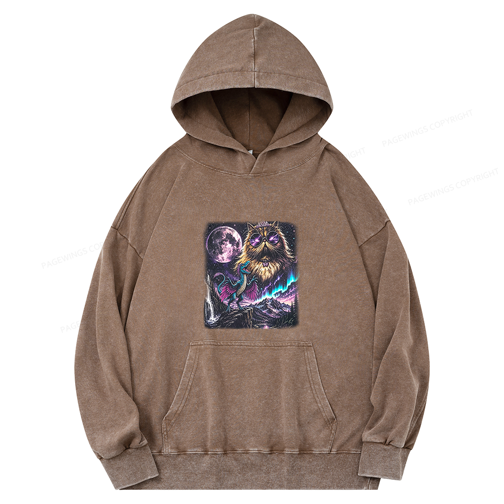 Pagewings Sci Fi Books Lover Unisex Washed Hoodie