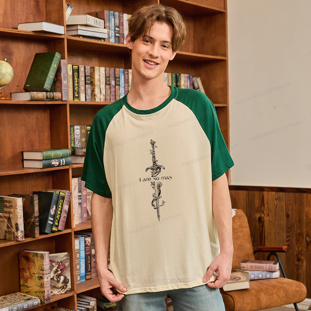 Pagewings I Am No Man Raglan T-shirt