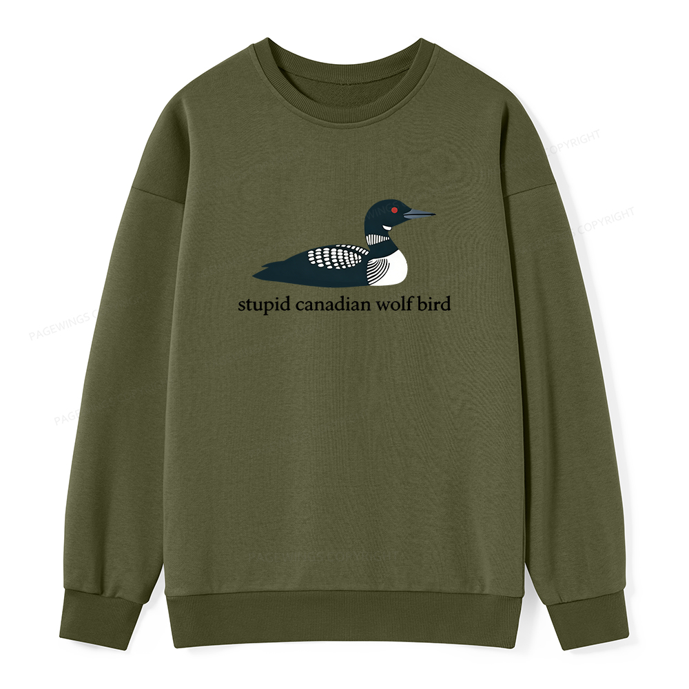 Pagewings Stupid Canadian Wolf Bird Unisex Classic Sweatshirt