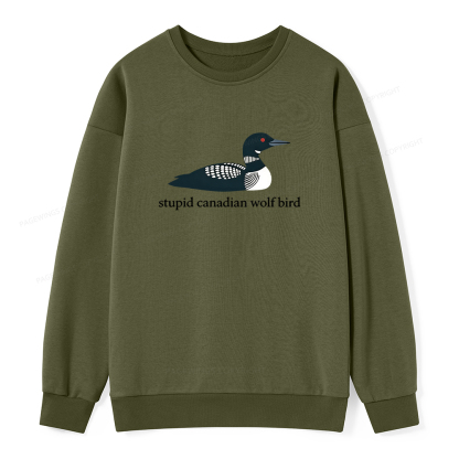 Pagewings Stupid Canadian Wolf Bird Unisex Classic Sweatshirt